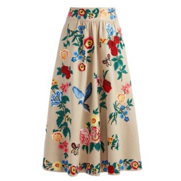 ALICE + OLIVIA Earla Embroidered Skirt - Picture 7 of 14